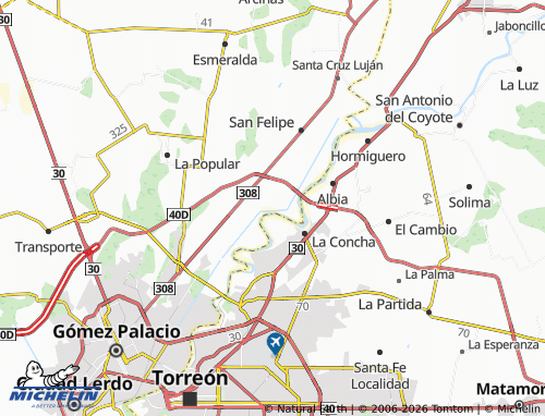 MICHELIN San José de Viñedo map - ViaMichelin