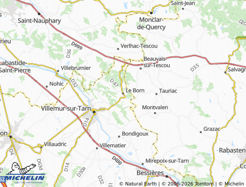 Mappa MICHELIN Le Born - ViaMichelin