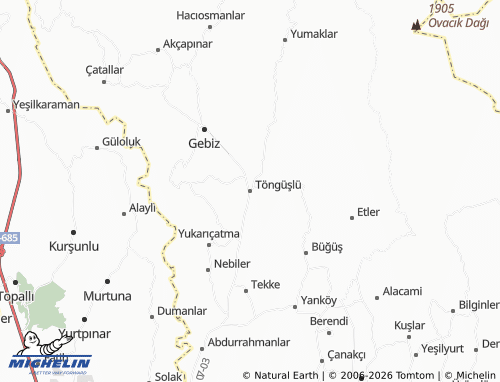Mappa MICHELIN Töngüşlü - ViaMichelin