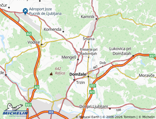 Mapa MICHELIN Mengeš - ViaMichelin