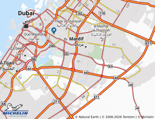 MICHELIN Al Warqa'a Second map - ViaMichelin