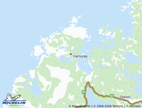 MICHELIN Hamarøy map - ViaMichelin