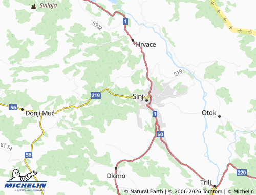 MICHELIN Pavića-Klanac map - ViaMichelin
