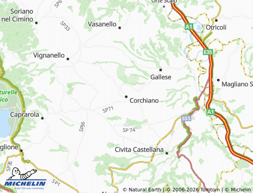 MICHELIN Corchiano map - ViaMichelin