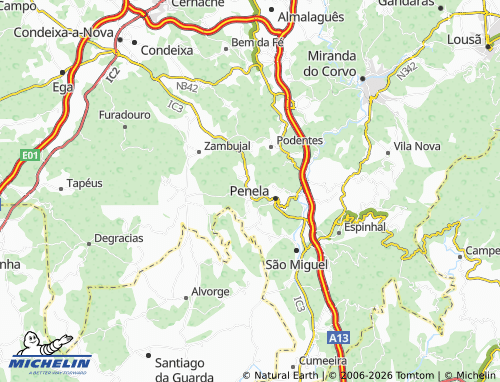 Mapa MICHELIN Covão - ViaMichelin