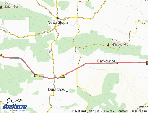 Mapa MICHELIN Piotrów Podłazy - ViaMichelin