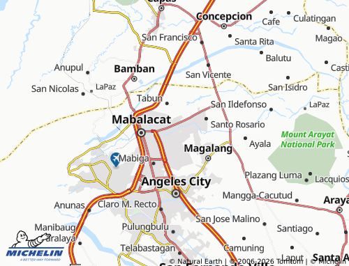 MICHELIN Santa Ines map - ViaMichelin