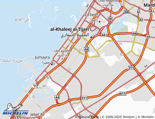 MICHELIN Al Qouz Industrial Second map - ViaMichelin