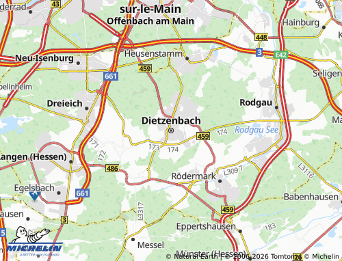 Mapa MICHELIN Dietzenbach - ViaMichelin