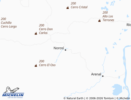 Carte MICHELIN Norosí - ViaMichelin