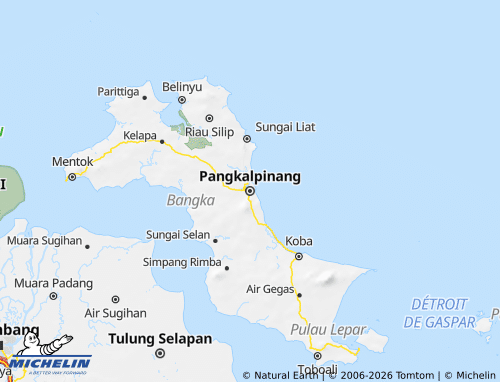 Mapa MICHELIN Islas de Bangka-Belitung - ViaMichelin