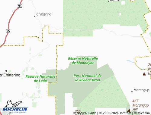 MICHELIN Moondyne map - ViaMichelin