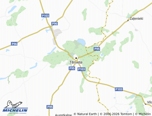 Mapa MICHELIN Tērvetes pagasts - ViaMichelin