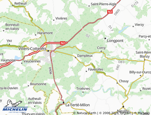 Mapa MICHELIN Dampleux - ViaMichelin