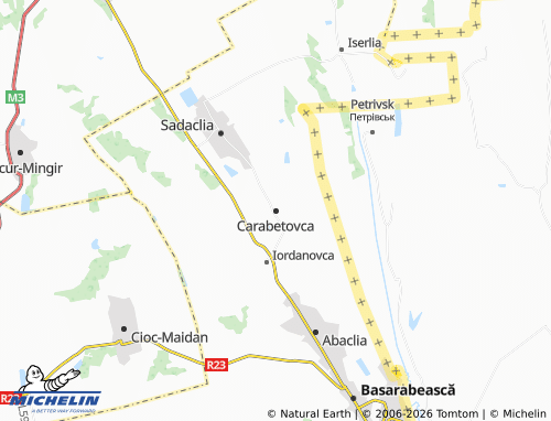 MICHELIN Carabetovca map - ViaMichelin