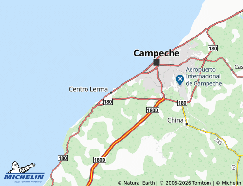 MICHELIN Becán map - ViaMichelin