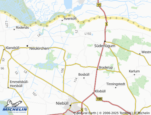 MICHELIN Kahlebüll map - ViaMichelin