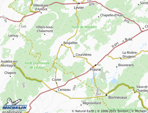 Mapa MICHELIN Courvières - ViaMichelin