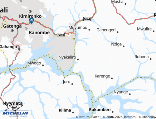 MICHELIN-Landkarte Nyakaliro - ViaMichelin