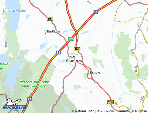 MICHELIN Gramzow map - ViaMichelin