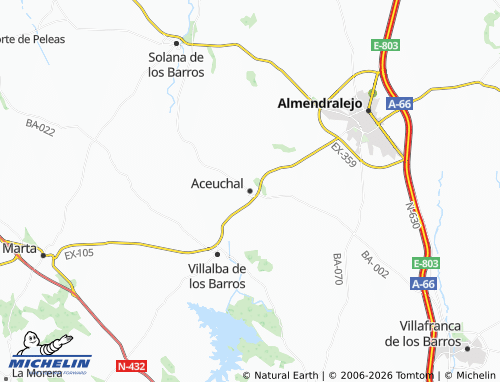 Mapa MICHELIN Aceuchal - ViaMichelin
