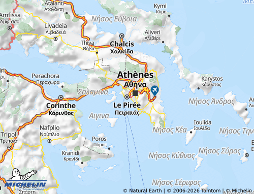 MICHELIN Piraeus map - ViaMichelin