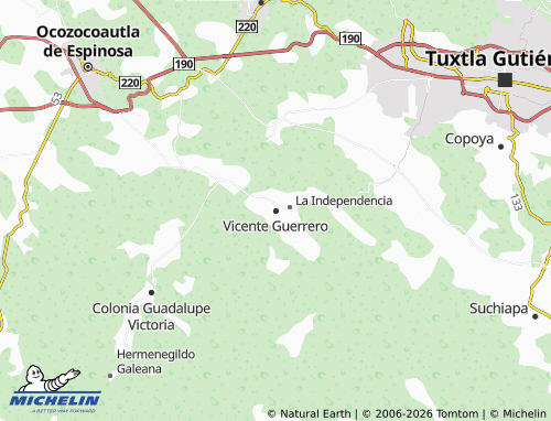 Mapa MICHELIN Vicente Guerrero - ViaMichelin