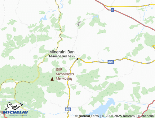 MICHELIN Mineralni Bani map - ViaMichelin