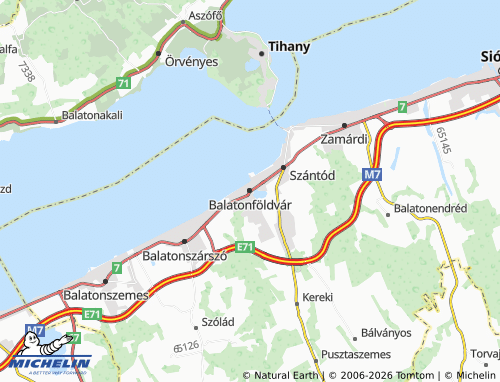 MICHELIN-Landkarte Balatonföldvár - ViaMichelin