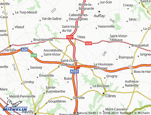 MICHELIN Varneville-Bretteville map - ViaMichelin