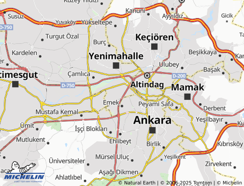 MICHELIN Emniyet map - ViaMichelin