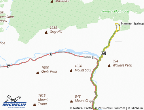 Mapa MICHELIN Tekoa Range - ViaMichelin