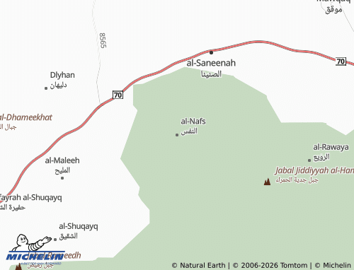 Carte MICHELIN al-Nafs - ViaMichelin