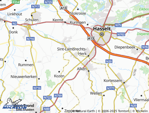 Carte MICHELIN Terkoest - ViaMichelin