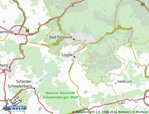 MICHELIN Lügde map - ViaMichelin