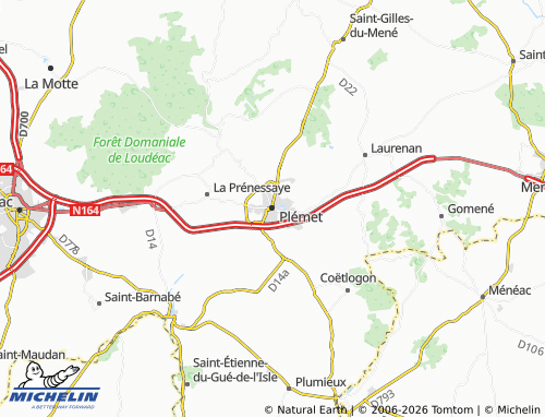 Mappa MICHELIN Plémet - ViaMichelin