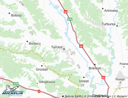 Carte MICHELIN Turceni - ViaMichelin