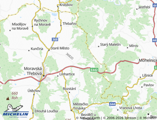 MICHELIN Borušov map - ViaMichelin