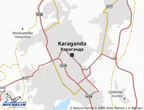 MICHELIN Karaganda map - ViaMichelin