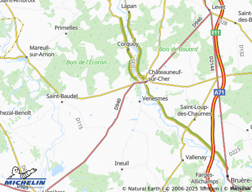 Mapa MICHELIN Écléneuil - ViaMichelin