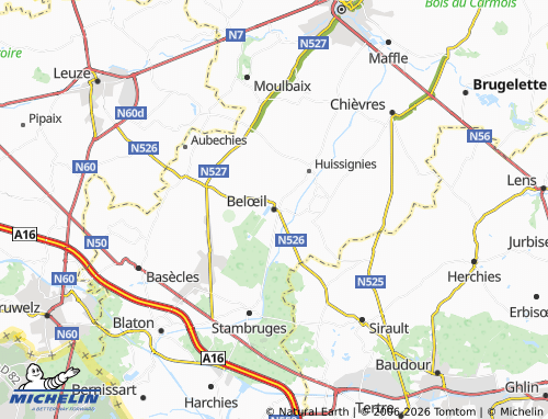 MICHELIN Belœil map - ViaMichelin