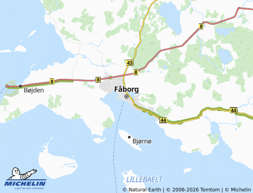 MICHELIN Fåborg map - ViaMichelin