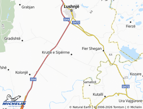 Mappa MICHELIN Krutje e Sipërme - ViaMichelin