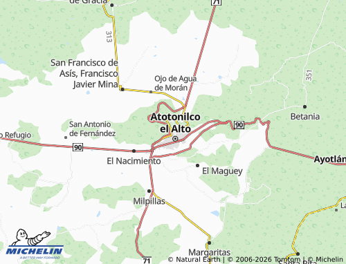 Mappa MICHELIN Nuestra Señora de Lourdes - ViaMichelin
