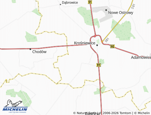 MICHELIN Bielice map - ViaMichelin