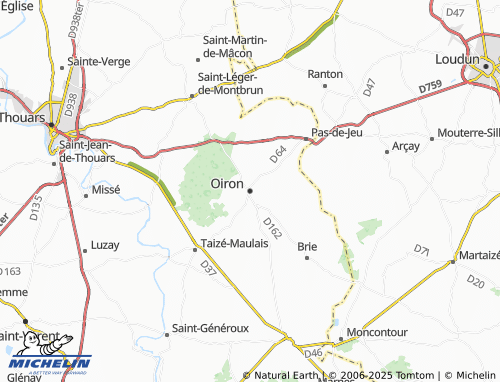MICHELIN Oiron map - ViaMichelin