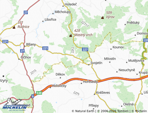 Mapa MICHELIN Velká Černoc - ViaMichelin