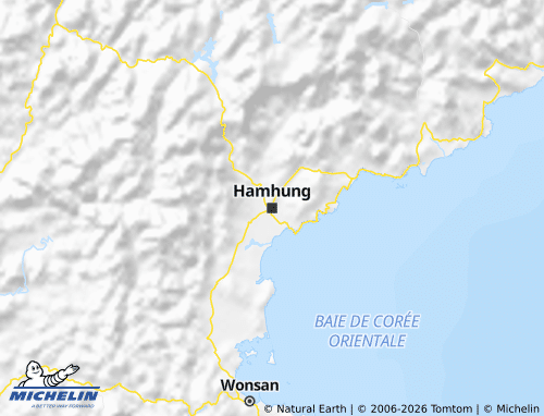 Mappa MICHELIN Hamgyong-Namdo - ViaMichelin