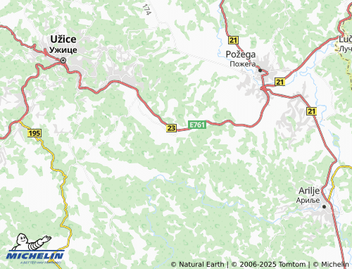 MICHELIN Zlakusa map - ViaMichelin