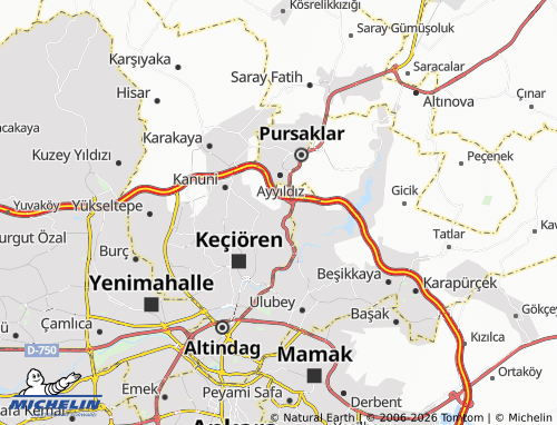 MICHELIN Şenyuva map - ViaMichelin